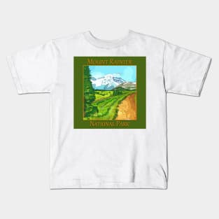 Mount Rainier National Park, Seattle Washington Kids T-Shirt